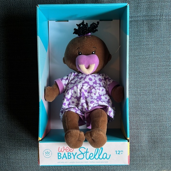 🍼 Wee Baby Stella Brown 12” Soft Baby Doll with magnetic pacifier with Box 🍼 - Picture 14 of 16